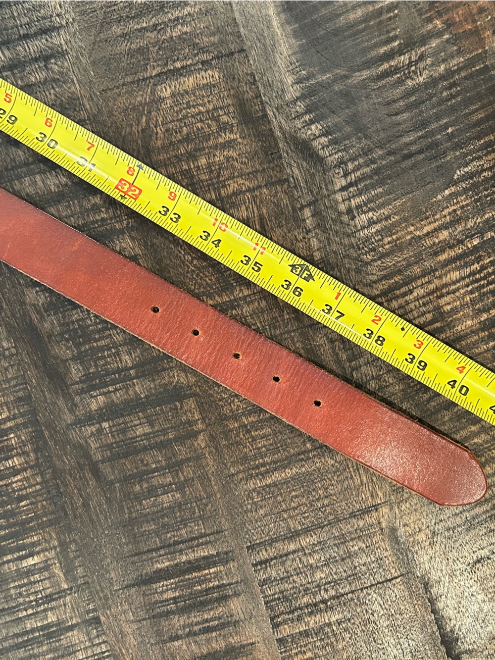 Gap Brand Brown Leather Belt Brass Buckle Size Medium - Picture 4 of 6